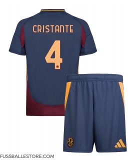 Günstige AS Roma Bryan Cristante #4 3rd trikot Kinder 2024-25 Kurzarm (+ Kurze Hosen)